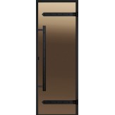 Дверь для турецкой бани Harvia Legend DA81901L тонированный алюминий, стекло бронза 