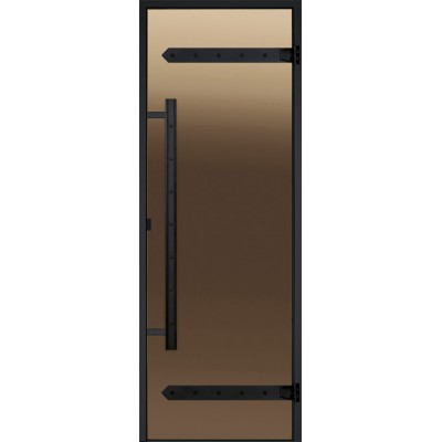 Дверь для турецкой бани Harvia Legend DA81901L тонированный алюминий, стекло бронза 