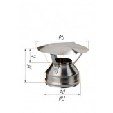 Оголовок Ferrum Ф130*200 из стали AISI 430 0,5 мм+нерж. сталь