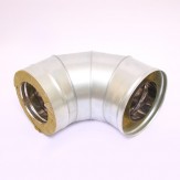 Сэндвич-колено Ferrum 135° AISI 430 0,8 мм +нерж. Ф130*200