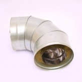 Сэндвич-колено Ferrum 90° AISI 430 0,8 мм +оцинк. Ф115*200