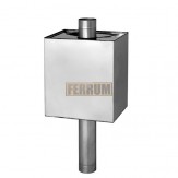 Бак для бани на трубу Ferrum "Комфорт" 55 л прямоугольный Ф115 AISI 201