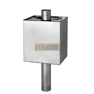 Бак для бани на трубу Ferrum "Комфорт" 73 л прямоугольный  Ф130 AISI 201