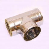 Сэндвич-тройник Ferrum 90° AISI 430 0,8 мм +нерж. Ф115*200