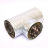 Сэндвич-тройник Ferrum 90° AISI 430 0,5 мм +оцинк. Ф130*200