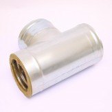 Сэндвич-тройник Ferrum 90° AISI 430 0,8 мм +оцинк. Ф120*200