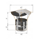 Зонт-К  Ferrum d=200 мм из стали AISI 430 0,5мм