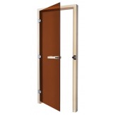 Дверь для бани и сауны Sawo 730-3SGA-L бронза, левая, без порога, коробка осина