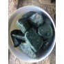 Нефрит шлифованный Отборный Жадебест средняя фракция (темно-зелёный) для бани и сауны, 1 кг 