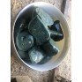 Нефрит шлифованный Отборный Жадебест крупная фракция (темно-зелёный) для бани и сауны, 1 кг