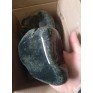 Нефрит шлифованный 1 сорт отборный Жадебест мелкая фракция (тёмно-болотный) для бани и сауны, 1 кг  комплект камней 10кг